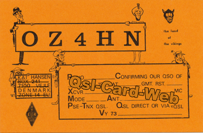 OZ4HN QSL card